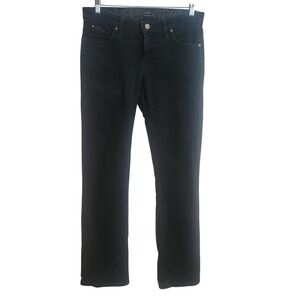 Wrangler Q-Baby Ultimate Riding Jeans Black Straight Leg Size 7/8x32 Mid Rise